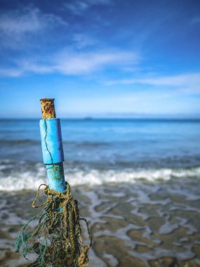 Vintage su derinliği Marker ile sonsuz ufuk plaj, plaj, yaz concep yaz tatile kadar yakın