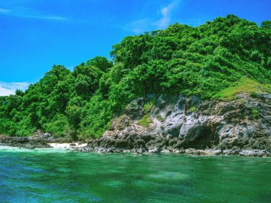 Koh talu Island rayong city, pastoral okyanus ve tatil zamanı, yaz concep mavi gökyüzünde güzel deniz manzarası