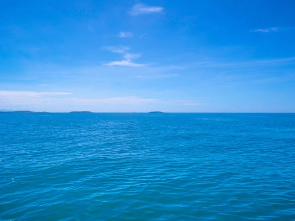 Océano Idílico Tropical Cielo Azul Tiempo Vacaciones Vacaciones Playa Concepto — Foto de Stock