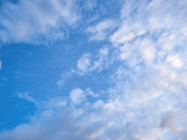 Blue sky background with white cloud,cloudscape concep