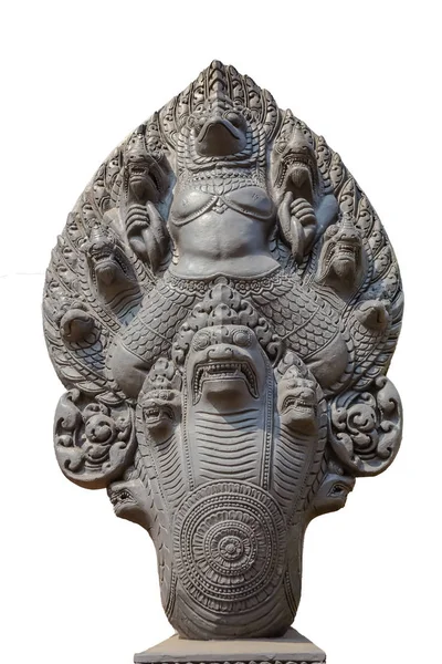 Cambodja Style Grote Naga Witte Pagina — Stockfoto