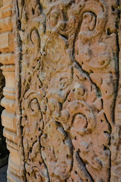 Αρχαίο Τείχος Τέχνη Στο Angkor Wat Σιέμ Ριπ Καμπότζη Θαύμα — Φωτογραφία Αρχείου