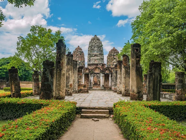 Wat si sawai Tapınağı Sukhothai tarihi parkında, Tayland şehri