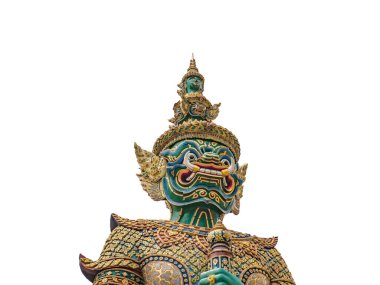 Dev, Wat phrakaew Tapınağı 'nda Cloud' un gökyüzü ile kapısının önünde hırsızlık.