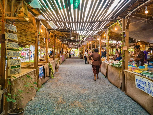 Sukhothai Thailand September 2018 Unacquainted Thai People Tourist Shopping Local — Stock Photo, Image
