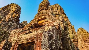 Bayon tapınağı angkor wat siem hasatı Kamboçya, dünyanın harikası