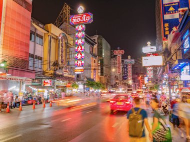 Bangkok / Tayland - 15 Kasım 2018; Bangkok Çin kenti Tayland 'da yabancı Tayland halkı veya turist yürüyüşü