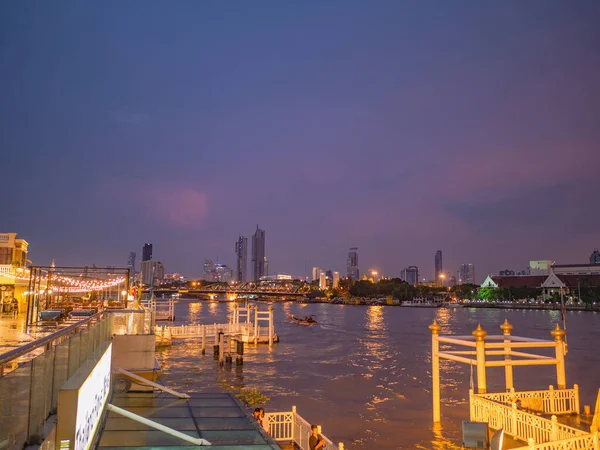 Bangkok Thailand September 2018 Cityscape Bangkok City Chao Phraya River — Stock Photo, Image