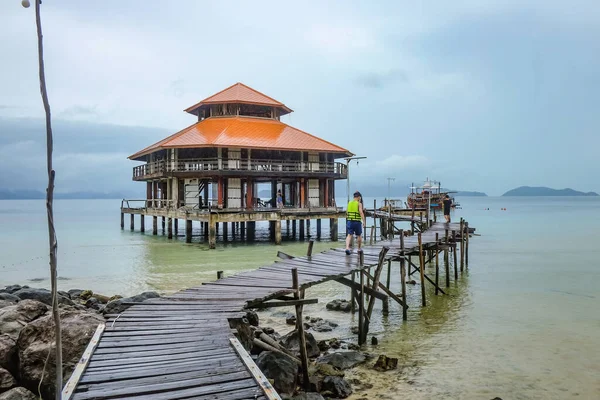 Small Pavilion Beach Ocean Koh Wai Trat Thailand Thailand Holiday — Stock Photo, Image