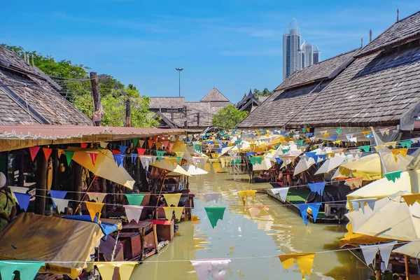 Pattaya Floating Market Chonburi City Thailandia Vacanza Pattaya Floating Market — Foto Stock