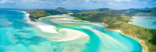 Hill Inlet på Whitehaven Beach på Whitesunday Island, Queensland — Stockfoto