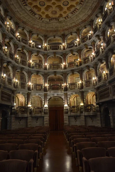 Vista Interior Teatro Bibiena Científico Medieval Imagem De Stock