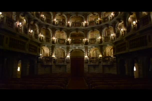 Mantova Italien Juli 2018 Inre Medeltida Teater Bibiena Mantua — Stockvideo