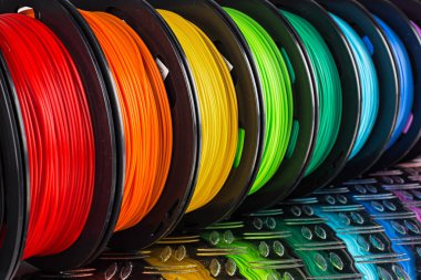 renkli parlak satır biriktirme 3d yazıcı filaman siyah metal ba