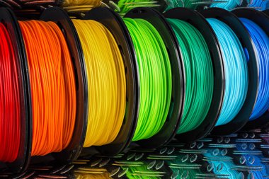 renkli parlak satır biriktirme 3d yazıcı filaman siyah metal ba