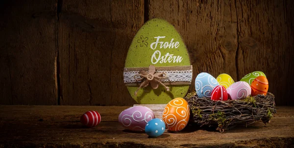 German greetings Frohe Ostern ( english translation happy easter — 스톡 사진