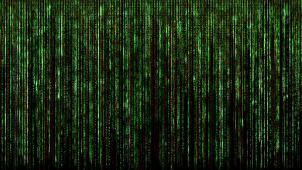 Red Green Binary Matrix Code Abstract Computer Hacker Digital Network — Stock Photo, Image