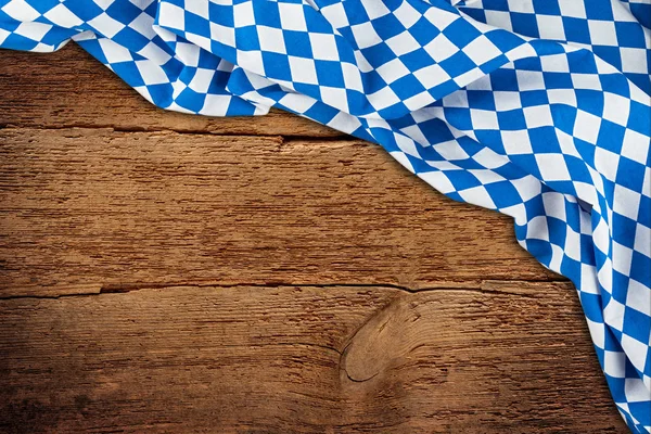 Old rustic retro wood wooden texture with bavarian flag dark bro — Stock Photo, Image