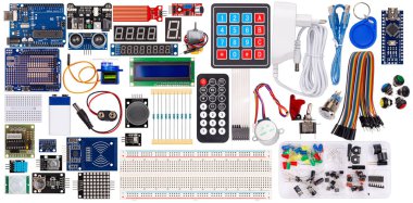 set collection mikrodenetleyici parçaları pano ekran sensörü düğmesi