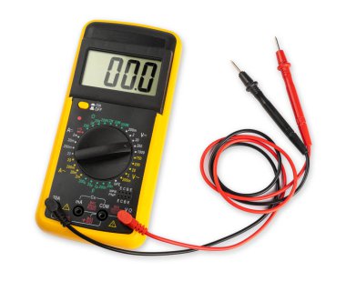 Sarı dijital multimetre elektronik ölçüm cihazı aracı zeka