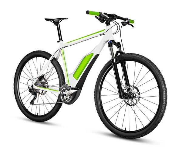 Gele zwarte 29er mountainbike met dikke terreinbanden. fiets — Stockfoto