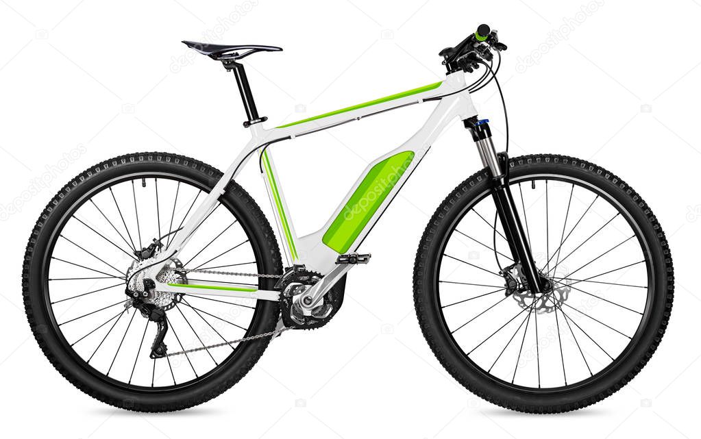 fantasy fictitious design of an ebike pedelec with battery power