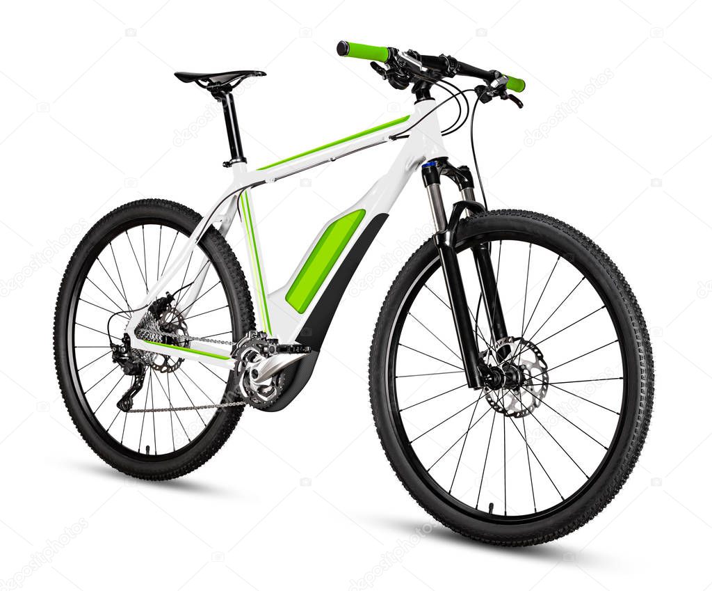 yellow black 29er mountainbike with thick offroad tyres. bicycle