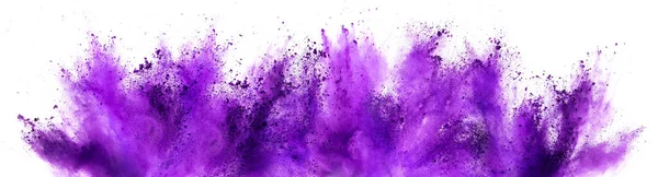 Brillante Púrpura Lila Holi Pintura Color Polvo Festival Explosión Aislado — Foto de Stock