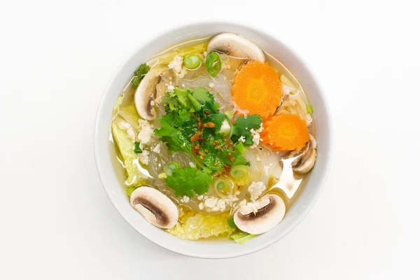 Gang Jued Woonsen Thai Glass Bean Thread Noodle Soup Small — Stock Photo, Image