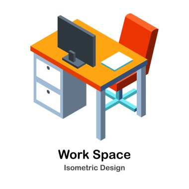 Çalışma alanı izometrik çizimde
