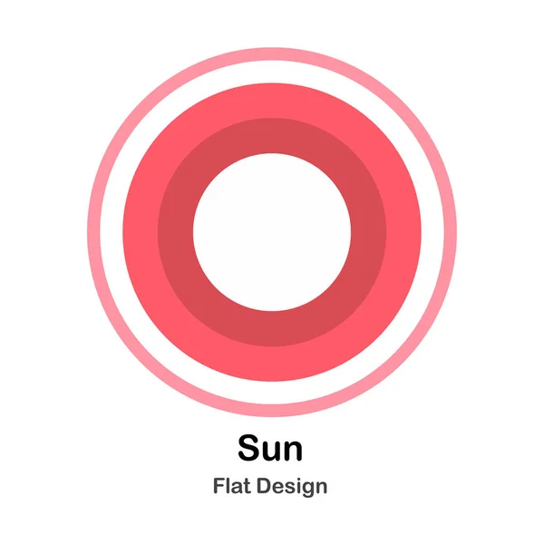 Sun Flat Illustration — Stock Vector