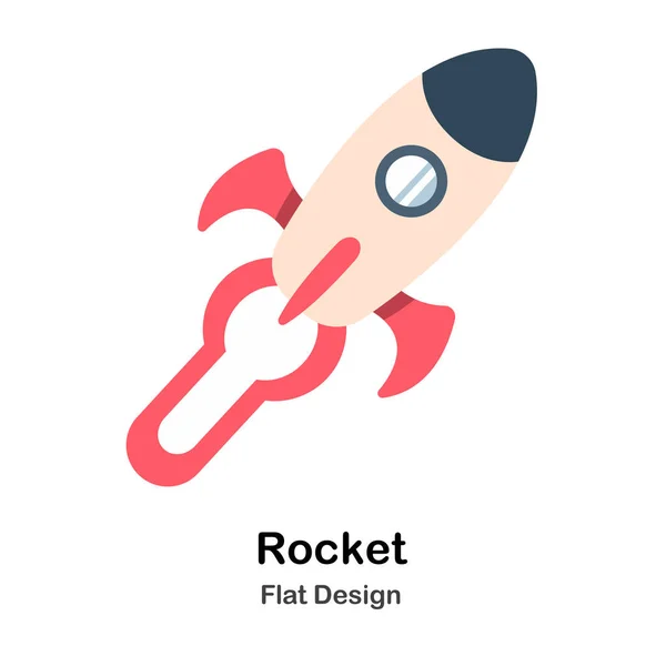 Rocket Flat Illustration — Stock Vector