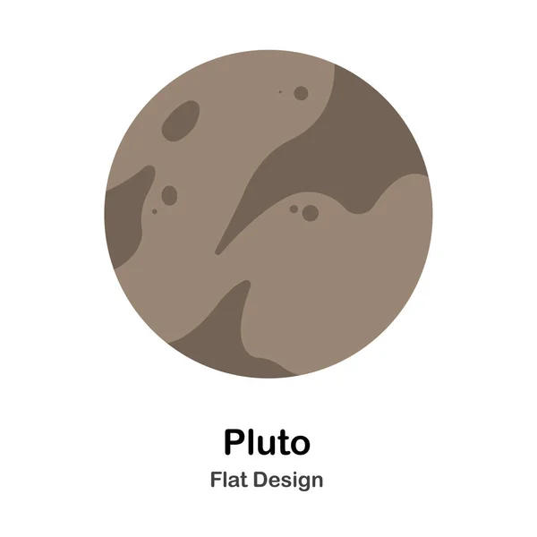 Pluto Flat Illustration — Stock Vector