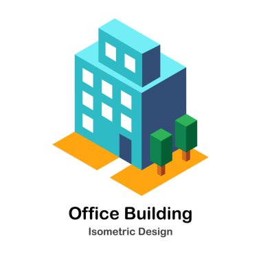 Ofis Binası izometrik çizimde