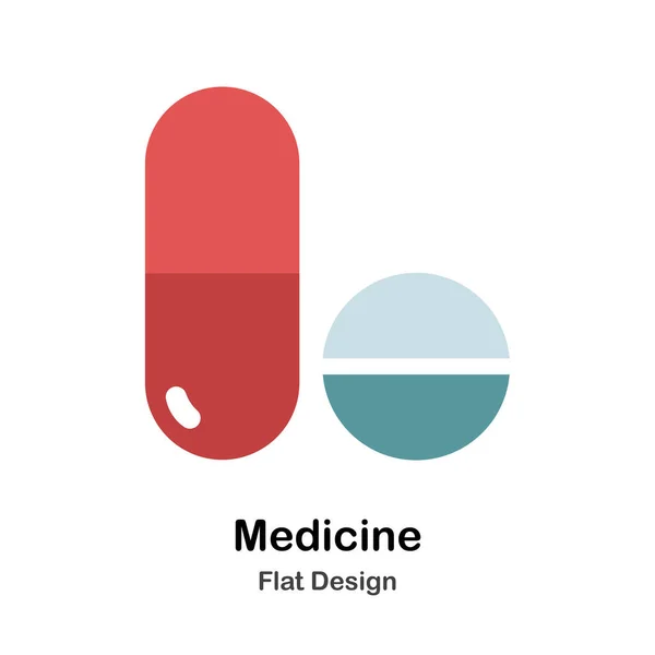Medicina Ilustración plana — Vector de stock