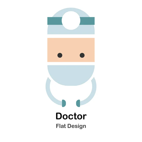 Illustration plate de docteur — Image vectorielle