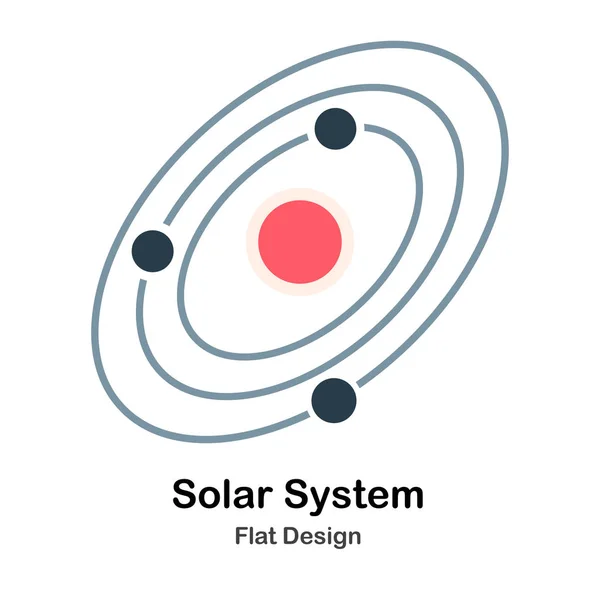 Solar System Flat Illustration — Stock Vector