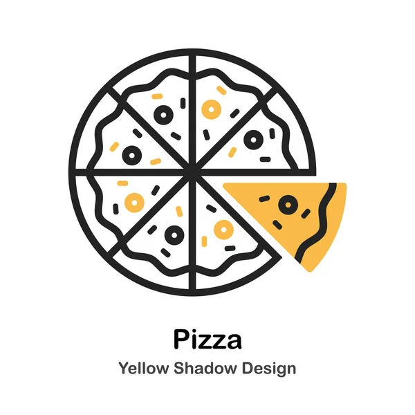 Illustration des couleurs des lignes de pizza — Image vectorielle