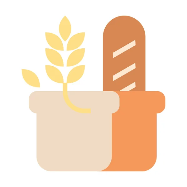 Ilustración de vector de pan de grano entero — Vector de stock