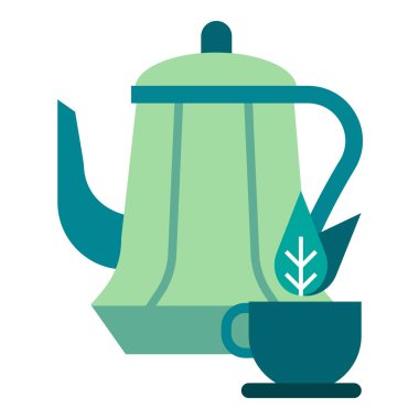 bitkisel çay vektör çizim