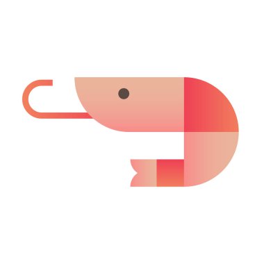 Karides degrade illüstrasyon