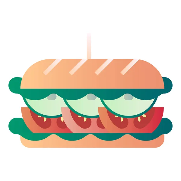 Illustration des Sandwich-Gefälles — Stockvektor