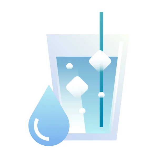 Obrázek přechodu pitné vody — Stockový vektor