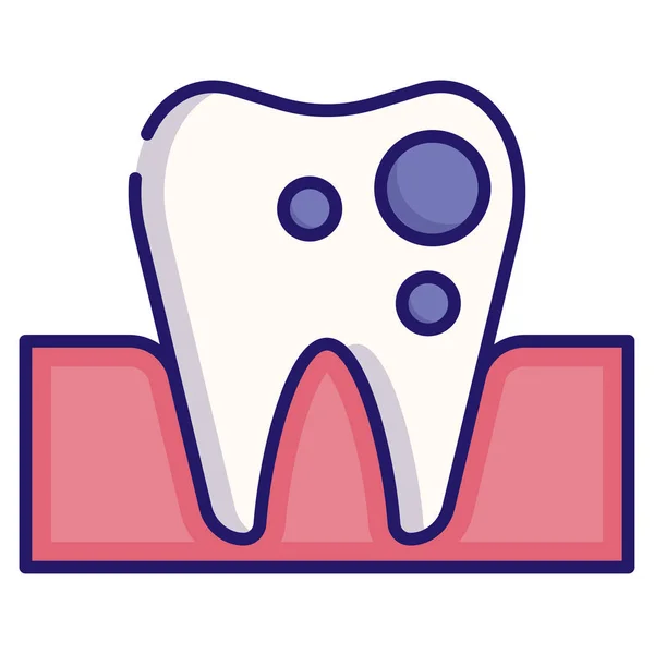 Zubní kaz Linecolor — Stockový vektor