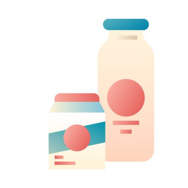 Süt degrade illüstrasyon