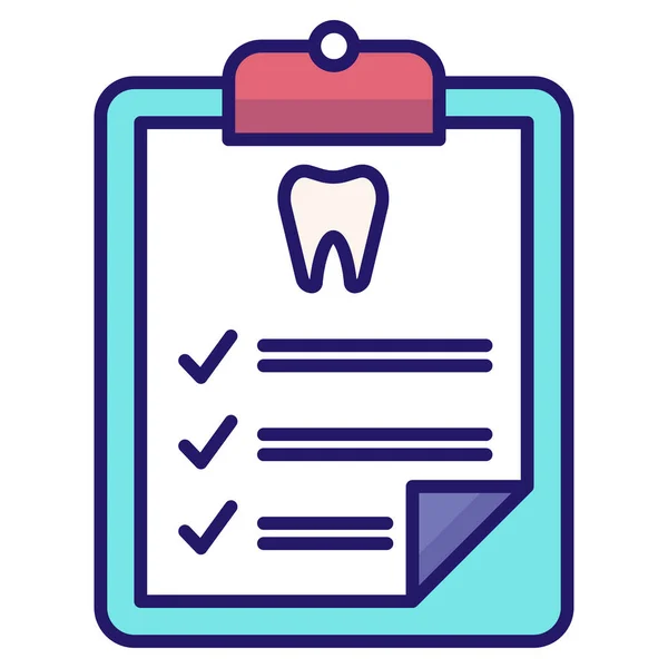 Revisión dental LineColor — Archivo Imágenes Vectoriales