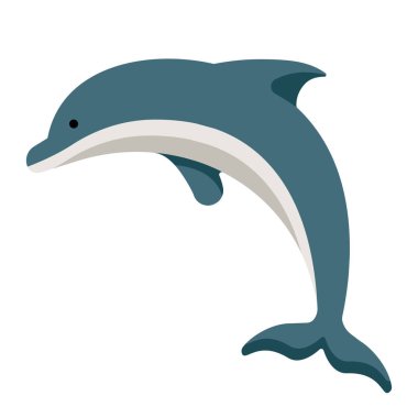 Yunus vektör çizim düz renk tasarımı