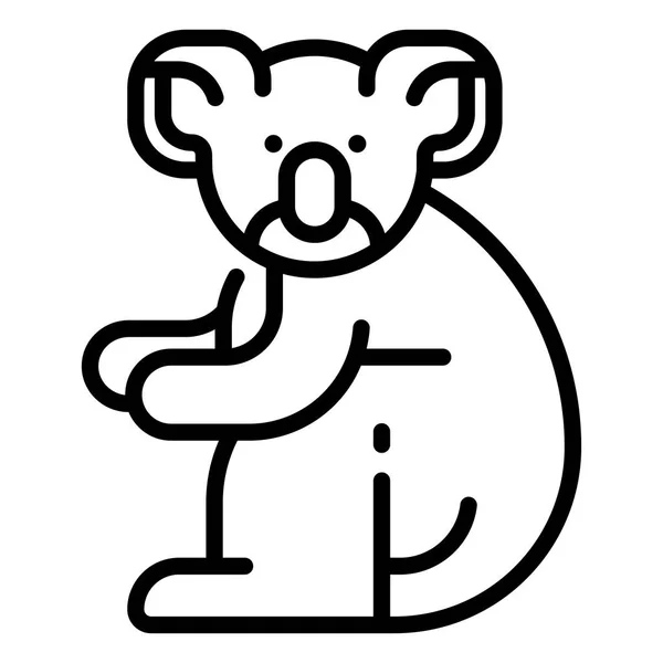 Koala Linea illustrazione — Vettoriale Stock