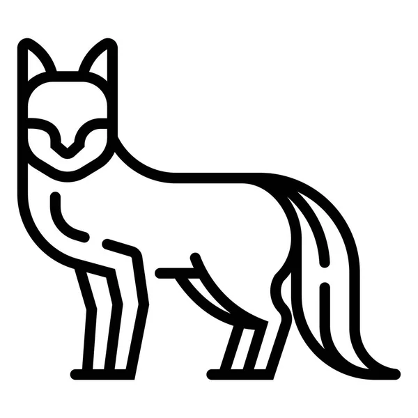 Čárová ilustrace liška — Stockový vektor