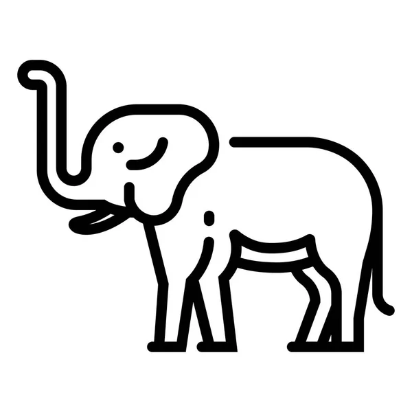 Olifant lijn illustratie — Stockvector